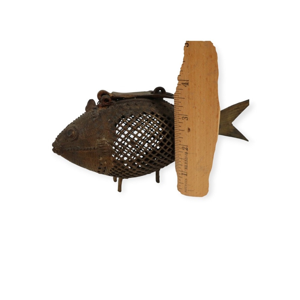 Brass Fish Incense Burner Early 20th Century - Vintage India - Picture 6 of 6